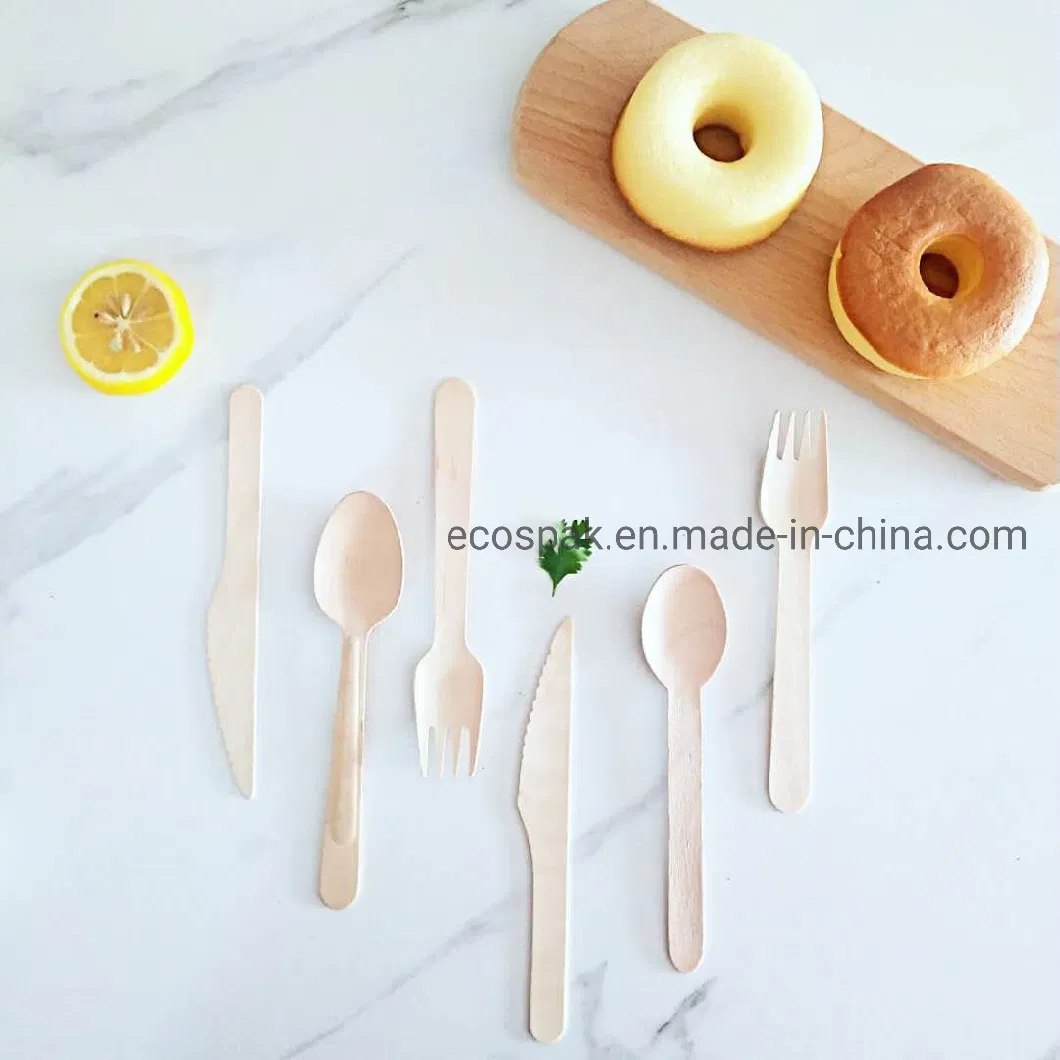 Disposable Biodegradable Compostable Wooden Cutlery Dinnerware Tableware Kitchen Utensils Fork