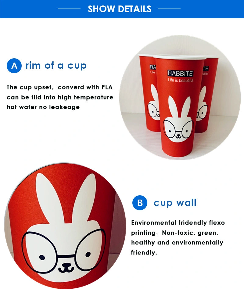 Sugarcane Paper Cup Custom Customized Wall Logo Item Style Coffee PCS Color Double Design Printing