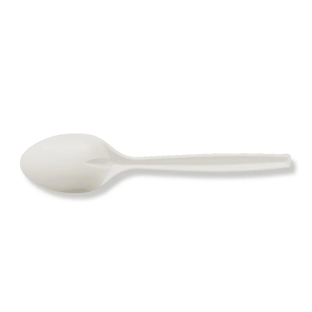 Microwavable Corn Starch Cheap Plastic Bio Hinged Biodegradable Water-Fast Cutlery Eco Compostable Spoon