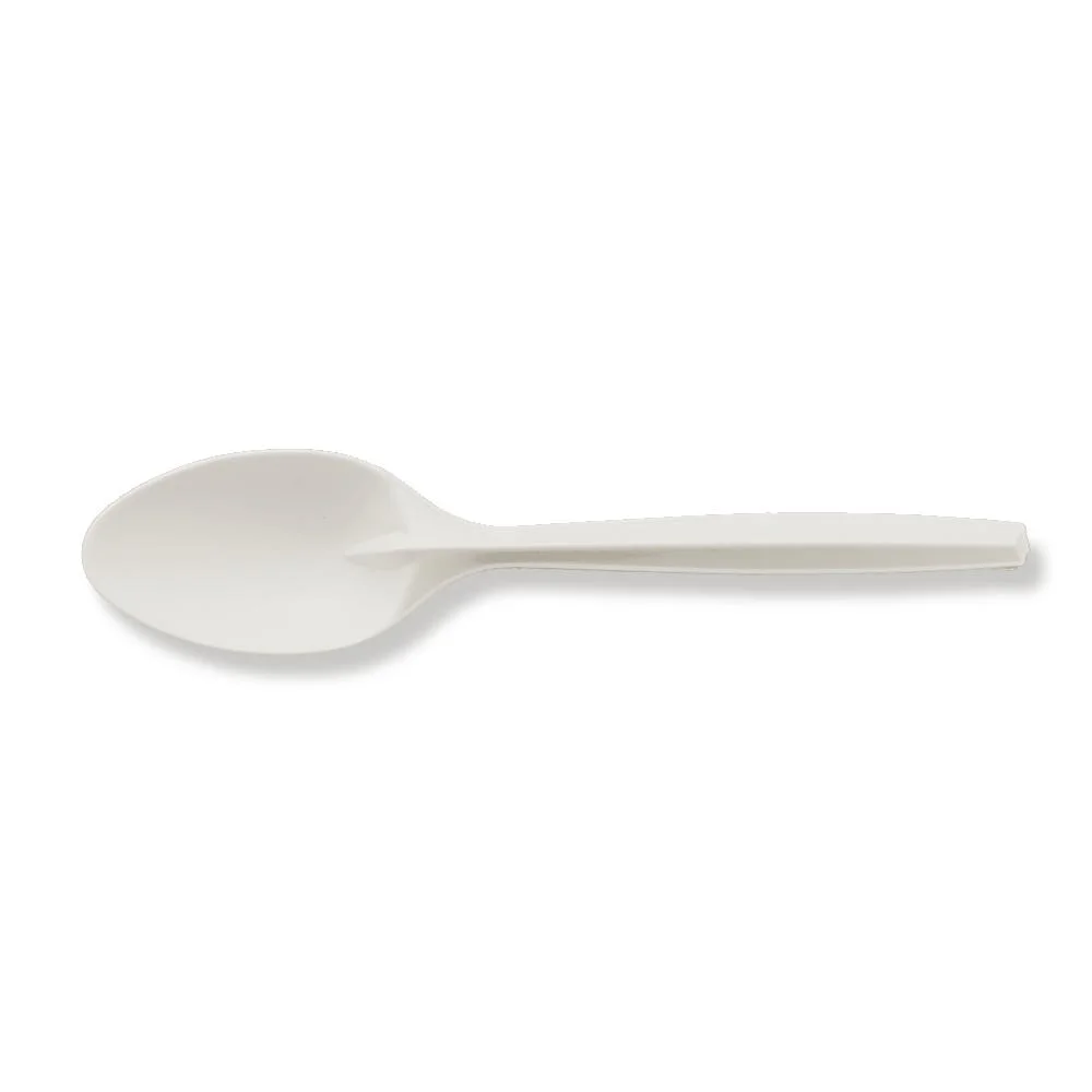 Microwavable Corn Starch Cheap Plastic Bio Hinged Biodegradable Water-Fast Cutlery Eco Compostable Spoon
